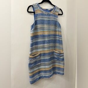 Akemi Kin Anthropologie women’s Sleeveless Dress - size 4 - blue - tweed accent